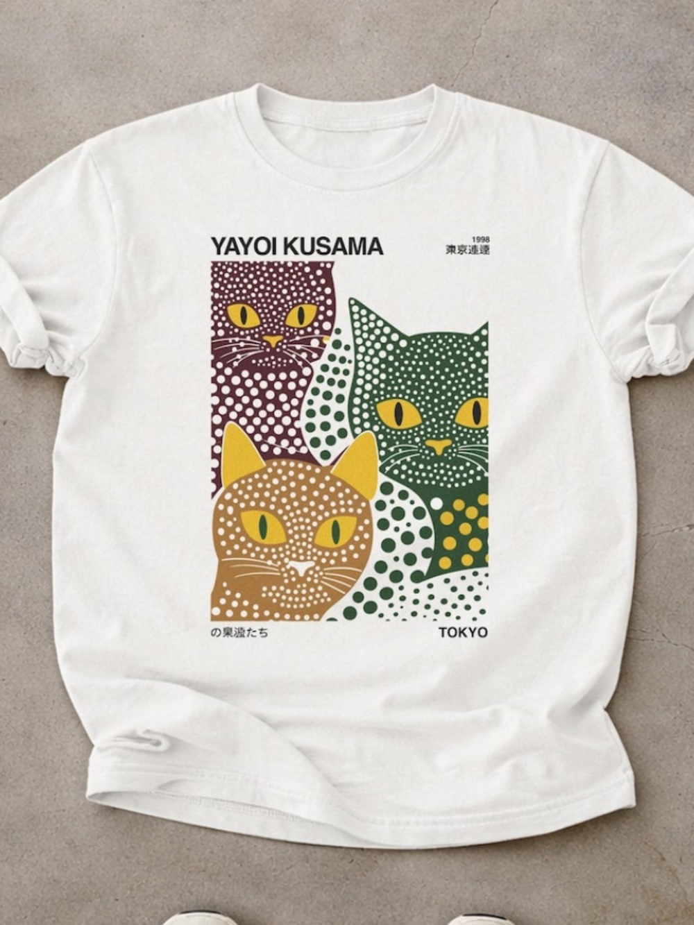Yayoi Kusama Cats Graphic Tee Rip Yayoi Kusama Japanese Art
